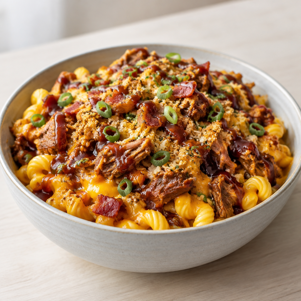 Mac N Cheese au porc effiloché