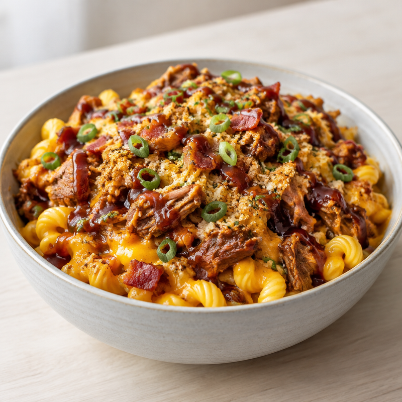 Mac N Cheese au porc effiloché