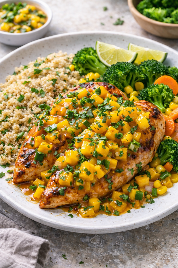 Poulet mangue et jalapenos