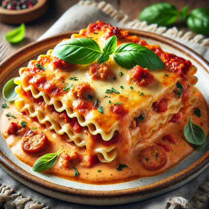 Lasagne sauce rosée/saucisses italiennes