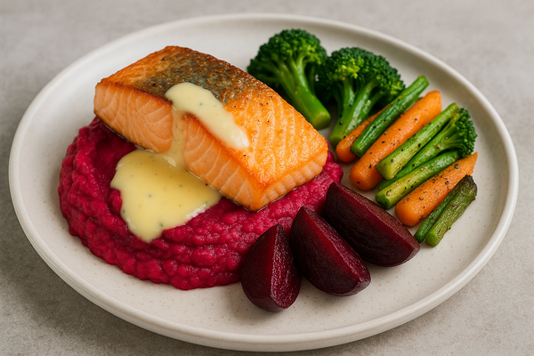 Pavé de saumon, sauce au beurre blanc