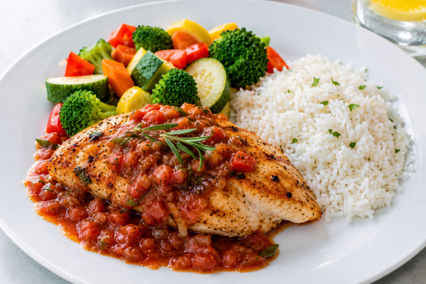 Poitrine de poulet sauce à la provençale