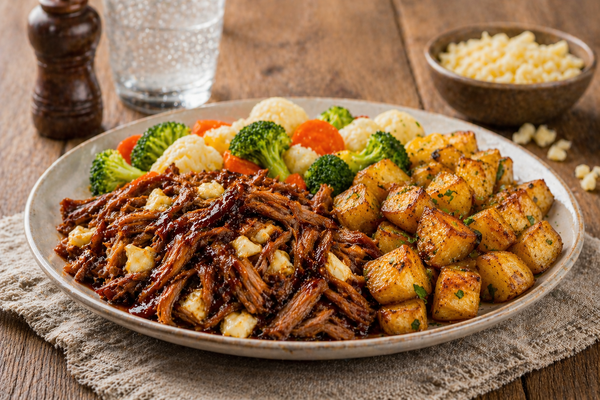Effiloché de porc BBQ