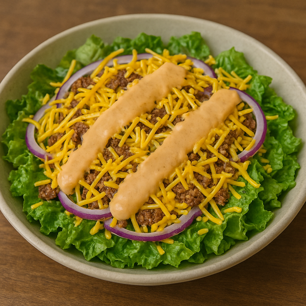 Salade repas style ''Big Mac''