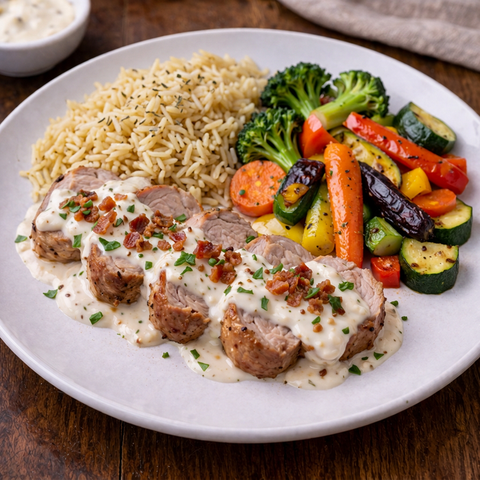 Filet de porc, sauce au boursin